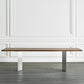 Rectangle Wood Color Dining Table Solid Wood Table Luxury with Double Pedestal Clearhalo ' dining_table' 'Dining Tables & Seating' 'Dining Tables' 'furn' 'furn_dining_table' 'Furniture' 'furniture_dining_table' 'Kitchen & Dining Furniture' 'kitchen&dining_furn' 'kitchen' 'kitchen_dining_table' 3816649