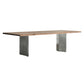 Rectangle Wood Color Dining Table Solid Wood Table Luxury with Double Pedestal Clearhalo ' dining_table' 'Dining Tables & Seating' 'Dining Tables' 'furn' 'furn_dining_table' 'Furniture' 'furniture_dining_table' 'Kitchen & Dining Furniture' 'kitchen&dining_furn' 'kitchen' 'kitchen_dining_table' 3816651
