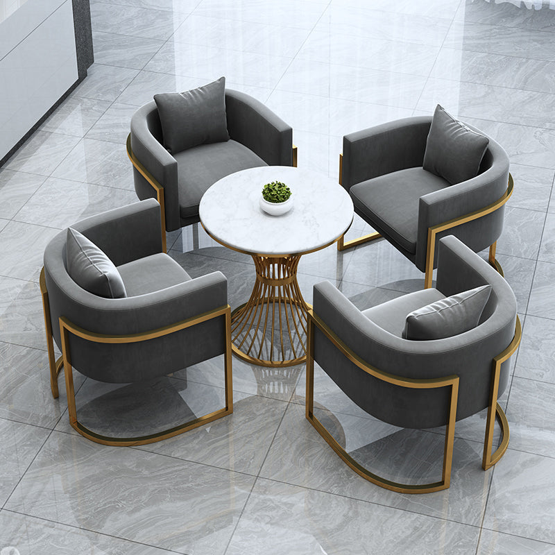 Minimalist White Standard Dining Table Round Shape Sintered Stone Dining Table with Pedestal Base Clearhalo ' dining_table' 'Dining Tables & Seating' 'Dining Tables' 'furn' 'furn_dining_table' 'Furniture' 'furniture_dining_table' 'Kitchen & Dining Furniture' 'kitchen&dining_furn' 'kitchen' 'kitchen_dining_table' 3816656