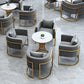 Minimalist White Standard Dining Table Round Shape Sintered Stone Dining Table with Pedestal Base Clearhalo ' dining_table' 'Dining Tables & Seating' 'Dining Tables' 'furn' 'furn_dining_table' 'Furniture' 'furniture_dining_table' 'Kitchen & Dining Furniture' 'kitchen&dining_furn' 'kitchen' 'kitchen_dining_table' 3816661