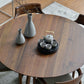 Round Shape Double Pedestal Modern Dining Table Wood Color Fixed Table with Solid Wood Clearhalo ' dining_table' 'Dining Tables & Seating' 'Dining Tables' 'furn' 'furn_dining_table' 'Furniture' 'furniture_dining_table' 'Kitchen & Dining Furniture' 'kitchen&dining_furn' 'kitchen' 'kitchen_dining_table' 3816676