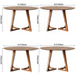 Round Shape Double Pedestal Modern Dining Table Wood Color Fixed Table with Solid Wood Clearhalo ' dining_table' 'Dining Tables & Seating' 'Dining Tables' 'furn' 'furn_dining_table' 'Furniture' 'furniture_dining_table' 'Kitchen & Dining Furniture' 'kitchen&dining_furn' 'kitchen' 'kitchen_dining_table' 3816681