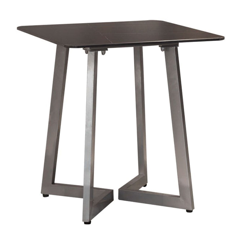 Industrial Dining Table Black Sintered Stone Dining Table with Double Pedestal Without Chairs Clearhalo ' dining_table' 'Dining Tables & Seating' 'Dining Tables' 'furn' 'furn_dining_table' 'Furniture' 'furniture_dining_table' 'Kitchen & Dining Furniture' 'kitchen&dining_furn' 'kitchen' 'kitchen_dining_table' 3816684