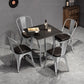 Industrial Dining Table Black Sintered Stone Dining Table with Double Pedestal Clearhalo ' dining_table' 'Dining Tables & Seating' 'Dining Tables' 'furn' 'furn_dining_table' 'Furniture' 'furniture_dining_table' 'Kitchen & Dining Furniture' 'kitchen&dining_furn' 'kitchen' 'kitchen_dining_table' 3816686