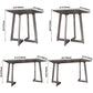 Industrial Dining Table Black Sintered Stone Dining Table with Double Pedestal Clearhalo ' dining_table' 'Dining Tables & Seating' 'Dining Tables' 'furn' 'furn_dining_table' 'Furniture' 'furniture_dining_table' 'Kitchen & Dining Furniture' 'kitchen&dining_furn' 'kitchen' 'kitchen_dining_table' 3816693