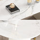 Simplicity Style Sintered Stone Dining Table Double Pedestal Base Freeform Table for Home Clearhalo ' dining_table' 'Dining Tables & Seating' 'Dining Tables' 'furn' 'furn_dining_table' 'Furniture' 'furniture_dining_table' 'Kitchen & Dining Furniture' 'kitchen&dining_furn' 'kitchen' 'kitchen_dining_table' 3816704