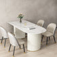 Simplicity Style Sintered Stone Dining Table Double Pedestal Base Freeform Table for Home Clearhalo ' dining_table' 'Dining Tables & Seating' 'Dining Tables' 'furn' 'furn_dining_table' 'Furniture' 'furniture_dining_table' 'Kitchen & Dining Furniture' 'kitchen&dining_furn' 'kitchen' 'kitchen_dining_table' 3816705