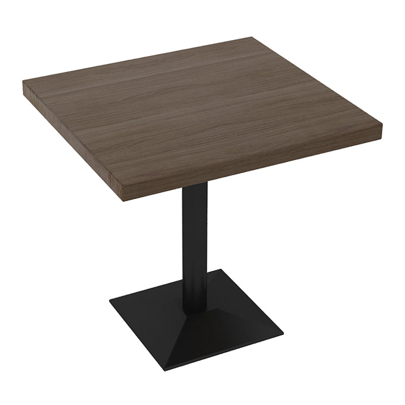 Industrial Solid Wood Dinner Table Brown Table with Black Frame for Dinning Room 23.6"L x 23.6"W x 29.5"H Without Chairs Clearhalo ' dining_table' 'Dining Tables & Seating' 'Dining Tables' 'furn' 'furn_dining_table' 'Furniture' 'furniture_dining_table' 'Kitchen & Dining Furniture' 'kitchen&dining_furn' 'kitchen' 'kitchen_dining_table' 3816711