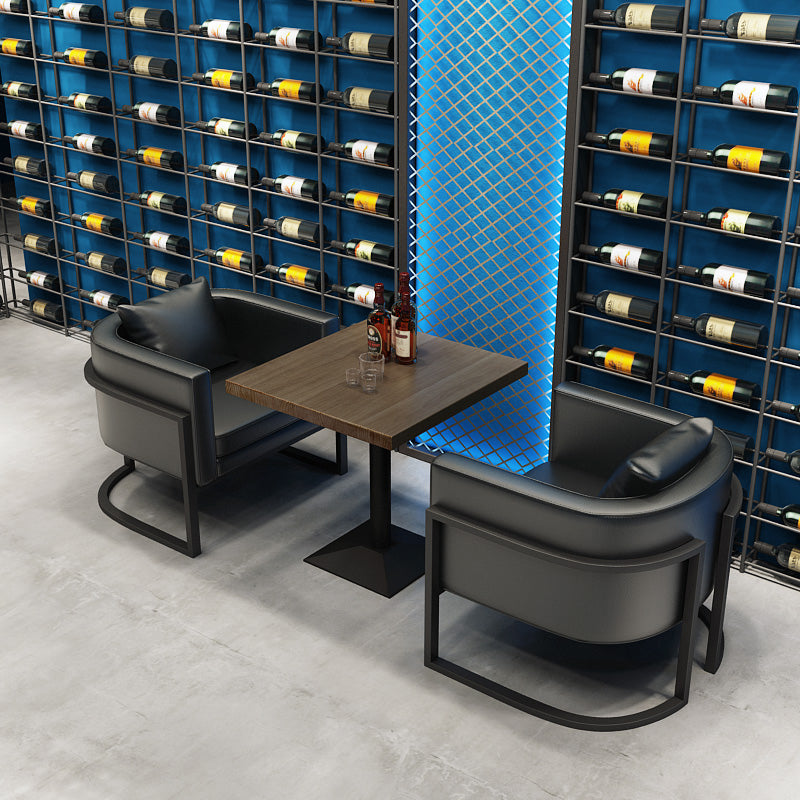 Industrial Solid Wood Dinner Table Brown Table with Black Frame for Dinning Room Clearhalo ' dining_table' 'Dining Tables & Seating' 'Dining Tables' 'furn' 'furn_dining_table' 'Furniture' 'furniture_dining_table' 'Kitchen & Dining Furniture' 'kitchen&dining_furn' 'kitchen' 'kitchen_dining_table' 3816712