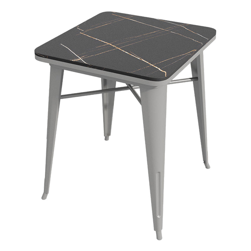 Industrial Dining Table Black Sintered Stone Dining Table with Sled Base Without Chairs Clearhalo ' dining_table' 'Dining Tables & Seating' 'Dining Tables' 'furn' 'furn_dining_table' 'Furniture' 'furniture_dining_table' 'Kitchen & Dining Furniture' 'kitchen&dining_furn' 'kitchen' 'kitchen_dining_table' 3816721