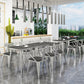 Industrial Dining Table Black Sintered Stone Dining Table with Sled Base Clearhalo ' dining_table' 'Dining Tables & Seating' 'Dining Tables' 'furn' 'furn_dining_table' 'Furniture' 'furniture_dining_table' 'Kitchen & Dining Furniture' 'kitchen&dining_furn' 'kitchen' 'kitchen_dining_table' 3816724