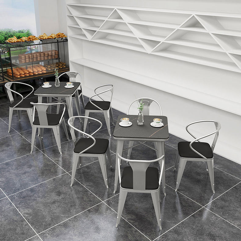 Industrial Dining Table Black Sintered Stone Dining Table with Sled Base Clearhalo ' dining_table' 'Dining Tables & Seating' 'Dining Tables' 'furn' 'furn_dining_table' 'Furniture' 'furniture_dining_table' 'Kitchen & Dining Furniture' 'kitchen&dining_furn' 'kitchen' 'kitchen_dining_table' 3816726