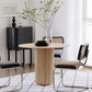 Round Modern Dining Table Wood Color Fixed Table with Pinewood Solid Wood Clearhalo ' dining_table' 'Dining Tables & Seating' 'Dining Tables' 'furn' 'furn_dining_table' 'Furniture' 'furniture_dining_table' 'Kitchen & Dining Furniture' 'kitchen&dining_furn' 'kitchen' 'kitchen_dining_table' 3816733
