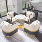 Traditional Luxury Stone Dining Table Round Dinette Table for Dining Room Clearhalo ' dining_table' 'Dining Tables & Seating' 'Dining Tables' 'furn' 'furn_dining_table' 'Furniture' 'furniture_dining_table' 'Kitchen & Dining Furniture' 'kitchen&dining_furn' 'kitchen' 'kitchen_dining_table' 3816741