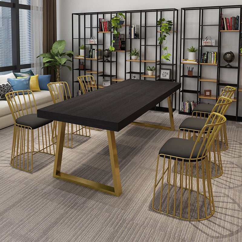 Rectangle Dining Site Table Traditional Luxury Dinette Table with Pine Solid Wood Clearhalo ' dining_table' 'Dining Tables & Seating' 'Dining Tables' 'furn' 'furn_dining_table' 'Furniture' 'furniture_dining_table' 'Kitchen & Dining Furniture' 'kitchen&dining_furn' 'kitchen' 'kitchen_dining_table' 3816750