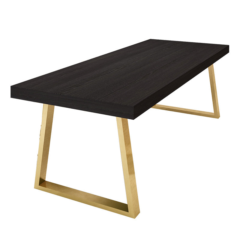 Rectangle Dining Site Table Traditional Luxury Dinette Table with Pine Solid Wood Black Without Chairs Clearhalo ' dining_table' 'Dining Tables & Seating' 'Dining Tables' 'furn' 'furn_dining_table' 'Furniture' 'furniture_dining_table' 'Kitchen & Dining Furniture' 'kitchen&dining_furn' 'kitchen' 'kitchen_dining_table' 3816752