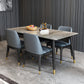 Rectangle 4 Legs Home Furniture Stone Dining Room Collection for Dining Room Gray Without Chairs Clearhalo ' dining_table' 'Dining Tables & Seating' 'Dining Tables' 'furn' 'furn_dining_table' 'Furniture' 'furniture_dining_table' 'Kitchen & Dining Furniture' 'kitchen&dining_furn' 'kitchen' 'kitchen_dining_table' 3816758