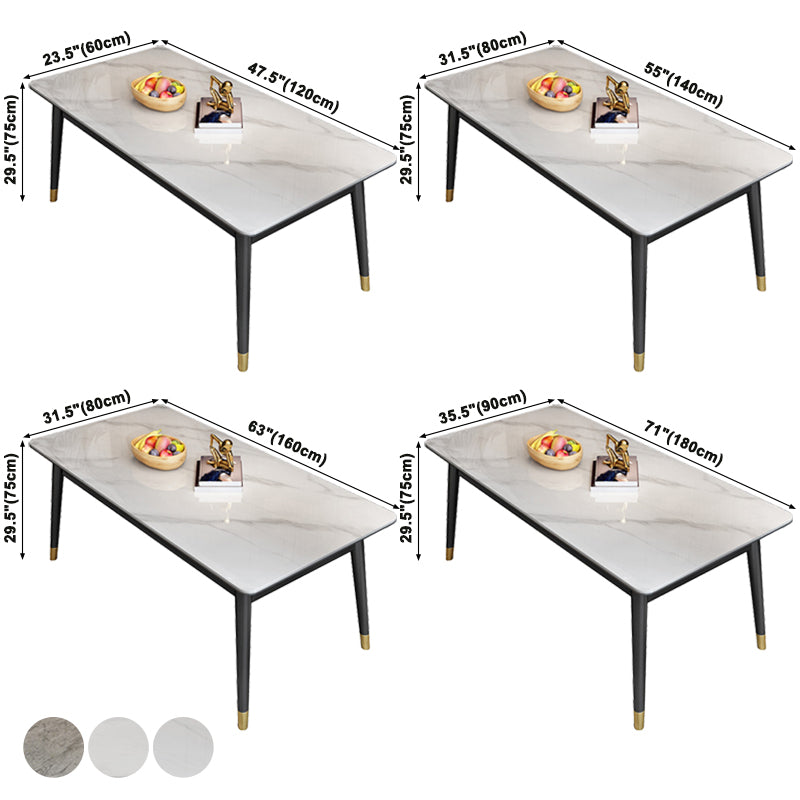 Rectangle 4 Legs Home Furniture Stone Dining Room Collection for Dining Room Clearhalo ' dining_table' 'Dining Tables & Seating' 'Dining Tables' 'furn' 'furn_dining_table' 'Furniture' 'furniture_dining_table' 'Kitchen & Dining Furniture' 'kitchen&dining_furn' 'kitchen' 'kitchen_dining_table' 3816764