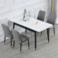 Contemporary Rectangle Dining Room Table White Sintered Stone Table with 4 Legs Clearhalo ' dining_table' 'Dining Tables & Seating' 'Dining Tables' 'furn' 'furn_dining_table' 'Furniture' 'furniture_dining_table' 'Kitchen & Dining Furniture' 'kitchen&dining_furn' 'kitchen' 'kitchen_dining_table' 3816769