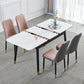 Contemporary Rectangle Dining Room Table White Sintered Stone Table with 4 Legs Clearhalo ' dining_table' 'Dining Tables & Seating' 'Dining Tables' 'furn' 'furn_dining_table' 'Furniture' 'furniture_dining_table' 'Kitchen & Dining Furniture' 'kitchen&dining_furn' 'kitchen' 'kitchen_dining_table' 3816770