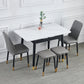 Contemporary Rectangle Dining Room Table White Sintered Stone Table with 4 Legs Clearhalo ' dining_table' 'Dining Tables & Seating' 'Dining Tables' 'furn' 'furn_dining_table' 'Furniture' 'furniture_dining_table' 'Kitchen & Dining Furniture' 'kitchen&dining_furn' 'kitchen' 'kitchen_dining_table' 3816780