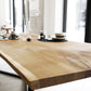 Industrial Solid Wood Khaki Dining Table Rectangle Shape Dining Table with Sled Base Clearhalo ' dining_table' 'Dining Tables & Seating' 'Dining Tables' 'furn' 'furn_dining_table' 'Furniture' 'furniture_dining_table' 'Kitchen & Dining Furniture' 'kitchen&dining_furn' 'kitchen' 'kitchen_dining_table' 3816789