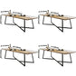 Industrial Solid Wood Khaki Dining Table Rectangle Shape Dining Table with Sled Base Clearhalo ' dining_table' 'Dining Tables & Seating' 'Dining Tables' 'furn' 'furn_dining_table' 'Furniture' 'furniture_dining_table' 'Kitchen & Dining Furniture' 'kitchen&dining_furn' 'kitchen' 'kitchen_dining_table' 3816791