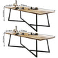 Industrial Solid Wood Khaki Dining Table Rectangle Shape Dining Table with Sled Base Clearhalo ' dining_table' 'Dining Tables & Seating' 'Dining Tables' 'furn' 'furn_dining_table' 'Furniture' 'furniture_dining_table' 'Kitchen & Dining Furniture' 'kitchen&dining_furn' 'kitchen' 'kitchen_dining_table' 3816792