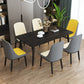 Contemporary Rectangle Dining Room Table Sintered Stone Table with 4 Black Legs Clearhalo ' dining_table' 'Dining Tables & Seating' 'Dining Tables' 'furn' 'furn_dining_table' 'Furniture' 'furniture_dining_table' 'Kitchen & Dining Furniture' 'kitchen&dining_furn' 'kitchen' 'kitchen_dining_table' 3816795