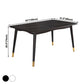 Contemporary Rectangle Dining Room Table Sintered Stone Table with 4 Black Legs Clearhalo ' dining_table' 'Dining Tables & Seating' 'Dining Tables' 'furn' 'furn_dining_table' 'Furniture' 'furniture_dining_table' 'Kitchen & Dining Furniture' 'kitchen&dining_furn' 'kitchen' 'kitchen_dining_table' 3816804