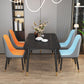 Contemporary Rectangle Dining Room Table Sintered Stone Table with 4 Black Legs Clearhalo ' dining_table' 'Dining Tables & Seating' 'Dining Tables' 'furn' 'furn_dining_table' 'Furniture' 'furniture_dining_table' 'Kitchen & Dining Furniture' 'kitchen&dining_furn' 'kitchen' 'kitchen_dining_table' 3816806