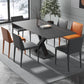 Contemporary Rectangle Dining Room Table Sintered Stone Table with Pedestal Base Clearhalo ' dining_table' 'Dining Tables & Seating' 'Dining Tables' 'furn' 'furn_dining_table' 'Furniture' 'furniture_dining_table' 'Kitchen & Dining Furniture' 'kitchen&dining_furn' 'kitchen' 'kitchen_dining_table' 3816816