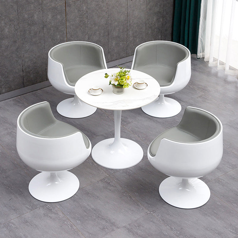 Modern Style Sintered Stone Scratch Resistant Dining Table Single Pedestal Base Round Table for Home Clearhalo ' dining_table' 'Dining Tables & Seating' 'Dining Tables' 'furn' 'furn_dining_table' 'Furniture' 'furniture_dining_table' 'Kitchen & Dining Furniture' 'kitchen&dining_furn' 'kitchen' 'kitchen_dining_table' 3816819