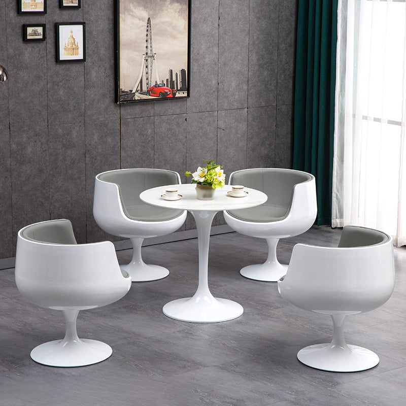 Modern Style Sintered Stone Scratch Resistant Dining Table Single Pedestal Base Round Table for Home Clearhalo ' dining_table' 'Dining Tables & Seating' 'Dining Tables' 'furn' 'furn_dining_table' 'Furniture' 'furniture_dining_table' 'Kitchen & Dining Furniture' 'kitchen&dining_furn' 'kitchen' 'kitchen_dining_table' 3816820