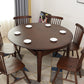 Extendable Rubber Wood Round Table Modern Adjustable Wood Table with 4 Legs Clearhalo ' dining_table' 'Dining Tables & Seating' 'Dining Tables' 'furn' 'furn_dining_table' 'Furniture' 'furniture_dining_table' 'Kitchen & Dining Furniture' 'kitchen&dining_furn' 'kitchen' 'kitchen_dining_table' 3816825