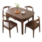 Extendable Rubber Wood Round Table Modern Adjustable Wood Table with 4 Legs Clearhalo ' dining_table' 'Dining Tables & Seating' 'Dining Tables' 'furn' 'furn_dining_table' 'Furniture' 'furniture_dining_table' 'Kitchen & Dining Furniture' 'kitchen&dining_furn' 'kitchen' 'kitchen_dining_table' 3816835