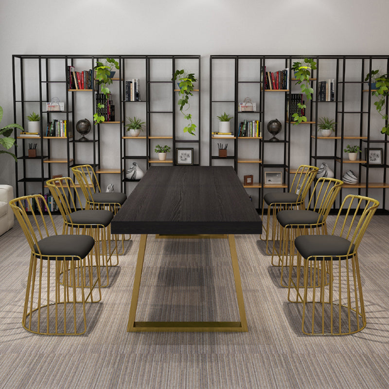 Rectangle Sled Base Home Furniture Solid Wood Dining Room Collection for Dining Room Clearhalo ' dining_table' 'Dining Tables & Seating' 'Dining Tables' 'furn' 'furn_dining_table' 'Furniture' 'furniture_dining_table' 'Kitchen & Dining Furniture' 'kitchen&dining_furn' 'kitchen' 'kitchen_dining_table' 3816841