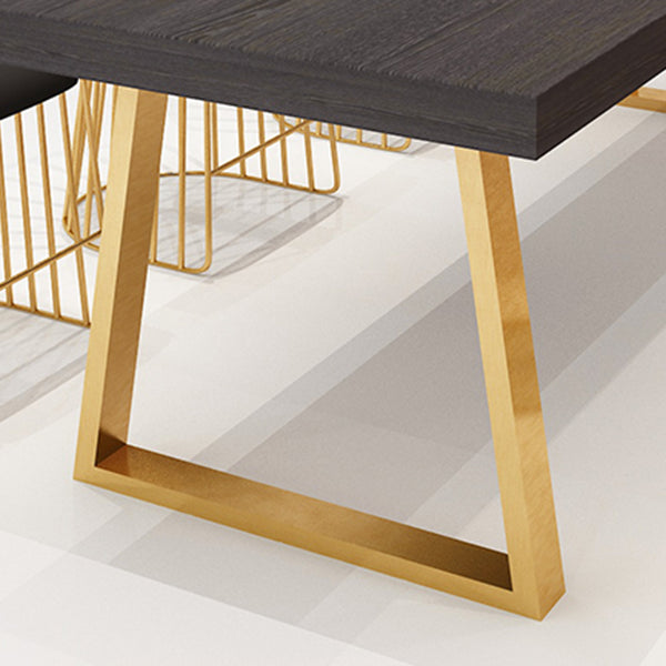 Rectangle Sled Base Home Furniture Solid Wood Dining Room Collection for Dining Room Clearhalo ' dining_table' 'Dining Tables & Seating' 'Dining Tables' 'furn' 'furn_dining_table' 'Furniture' 'furniture_dining_table' 'Kitchen & Dining Furniture' 'kitchen&dining_furn' 'kitchen' 'kitchen_dining_table' 3816842