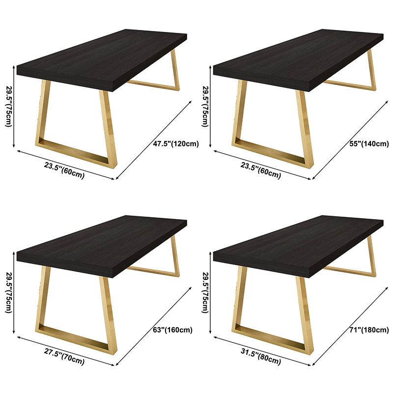 Rectangle Sled Base Home Furniture Solid Wood Dining Room Collection for Dining Room Clearhalo ' dining_table' 'Dining Tables & Seating' 'Dining Tables' 'furn' 'furn_dining_table' 'Furniture' 'furniture_dining_table' 'Kitchen & Dining Furniture' 'kitchen&dining_furn' 'kitchen' 'kitchen_dining_table' 3816845