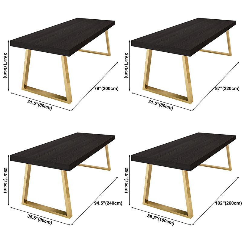 Rectangle Sled Base Home Furniture Solid Wood Dining Room Collection for Dining Room Clearhalo ' dining_table' 'Dining Tables & Seating' 'Dining Tables' 'furn' 'furn_dining_table' 'Furniture' 'furniture_dining_table' 'Kitchen & Dining Furniture' 'kitchen&dining_furn' 'kitchen' 'kitchen_dining_table' 3816846