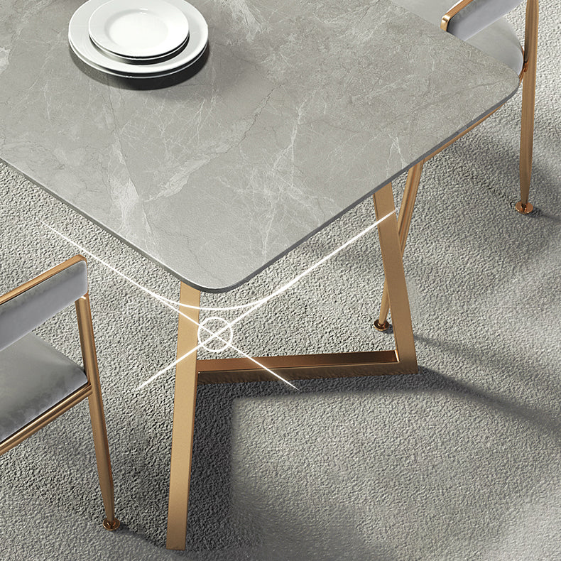 Metal Traditional Luxury Rectangle Table Sintered Stone Table with Sled Base Clearhalo ' dining_table' 'Dining Tables & Seating' 'Dining Tables' 'furn' 'furn_dining_table' 'Furniture' 'furniture_dining_table' 'Kitchen & Dining Furniture' 'kitchen&dining_furn' 'kitchen' 'kitchen_dining_table' 3816854