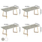Metal Traditional Luxury Rectangle Table Sintered Stone Table with Sled Base Clearhalo ' dining_table' 'Dining Tables & Seating' 'Dining Tables' 'furn' 'furn_dining_table' 'Furniture' 'furniture_dining_table' 'Kitchen & Dining Furniture' 'kitchen&dining_furn' 'kitchen' 'kitchen_dining_table' 3816858