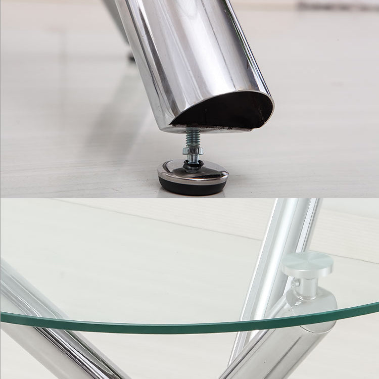 Round Shape Transparent Dining Table Glass Table Minimalist with 3 Legs Clearhalo ' dining_table' 'Dining Tables & Seating' 'Dining Tables' 'furn' 'furn_dining_table' 'Furniture' 'furniture_dining_table' 'Kitchen & Dining Furniture' 'kitchen&dining_furn' 'kitchen' 'kitchen_dining_table' 3816869