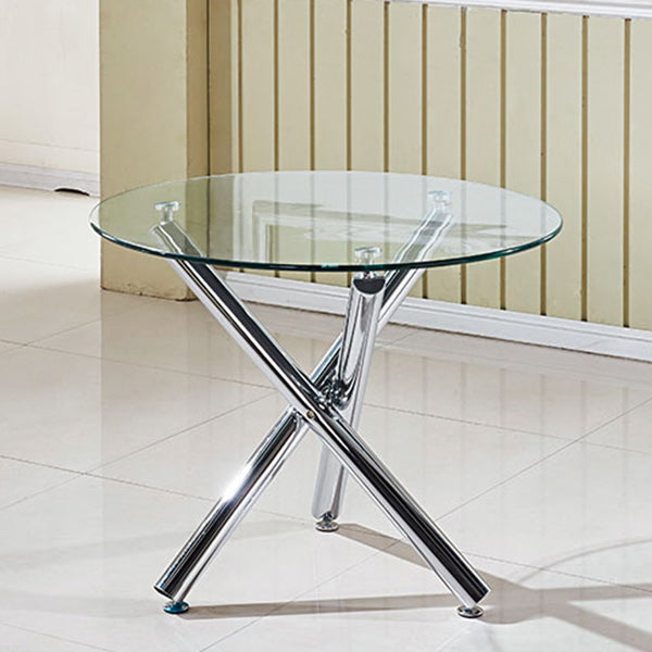 Round Shape Transparent Dining Table Glass Table Minimalist with 3 Legs Clearhalo ' dining_table' 'Dining Tables & Seating' 'Dining Tables' 'furn' 'furn_dining_table' 'Furniture' 'furniture_dining_table' 'Kitchen & Dining Furniture' 'kitchen&dining_furn' 'kitchen' 'kitchen_dining_table' 3816871