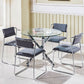 Round Shape Transparent Dining Table Glass Table Minimalist with 3 Legs Clearhalo ' dining_table' 'Dining Tables & Seating' 'Dining Tables' 'furn' 'furn_dining_table' 'Furniture' 'furniture_dining_table' 'Kitchen & Dining Furniture' 'kitchen&dining_furn' 'kitchen' 'kitchen_dining_table' 3816872