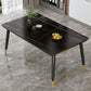 Contemporary Standard Sintered Stone Top Dining Table Rectangle Dining Table for Kitchen Black Without Chairs Clearhalo ' dining_table' 'Dining Tables & Seating' 'Dining Tables' 'furn' 'furn_dining_table' 'Furniture' 'furniture_dining_table' 'Kitchen & Dining Furniture' 'kitchen&dining_furn' 'kitchen' 'kitchen_dining_table' 3816877