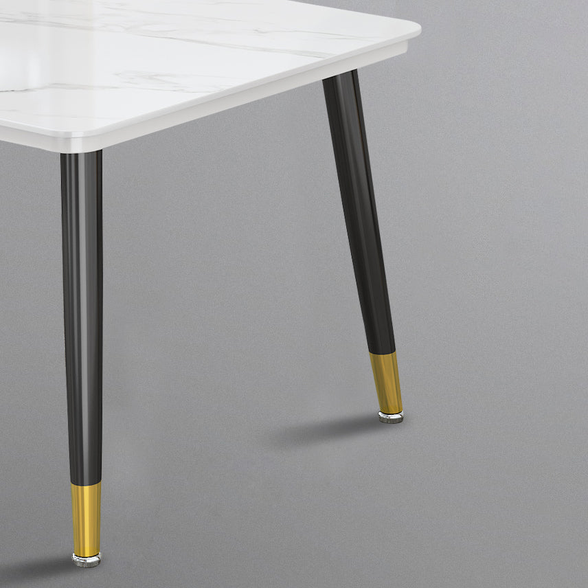 Contemporary Standard Sintered Stone Top Dining Table Rectangle Dining Table for Kitchen Clearhalo ' dining_table' 'Dining Tables & Seating' 'Dining Tables' 'furn' 'furn_dining_table' 'Furniture' 'furniture_dining_table' 'Kitchen & Dining Furniture' 'kitchen&dining_furn' 'kitchen' 'kitchen_dining_table' 3816883