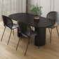 Oval Shape Modern Dining Table Two-Color Fixed Table with Double Pedestal Clearhalo ' dining_table' 'Dining Tables & Seating' 'Dining Tables' 'furn' 'furn_dining_table' 'Furniture' 'furniture_dining_table' 'Kitchen & Dining Furniture' 'kitchen&dining_furn' 'kitchen' 'kitchen_dining_table' 3816891