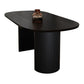 Oval Shape Modern Dining Table Two-Color Fixed Table with Double Pedestal Clearhalo ' dining_table' 'Dining Tables & Seating' 'Dining Tables' 'furn' 'furn_dining_table' 'Furniture' 'furniture_dining_table' 'Kitchen & Dining Furniture' 'kitchen&dining_furn' 'kitchen' 'kitchen_dining_table' 3816897