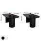 Oval Shape Modern Dining Table Two-Color Fixed Table with Double Pedestal Clearhalo ' dining_table' 'Dining Tables & Seating' 'Dining Tables' 'furn' 'furn_dining_table' 'Furniture' 'furniture_dining_table' 'Kitchen & Dining Furniture' 'kitchen&dining_furn' 'kitchen' 'kitchen_dining_table' 3816902